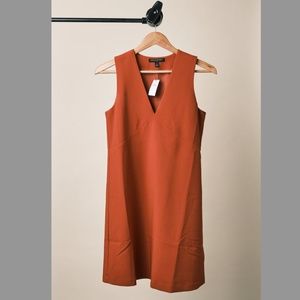 Banana Republic Burnt Sienna V-Neck Shift Dress